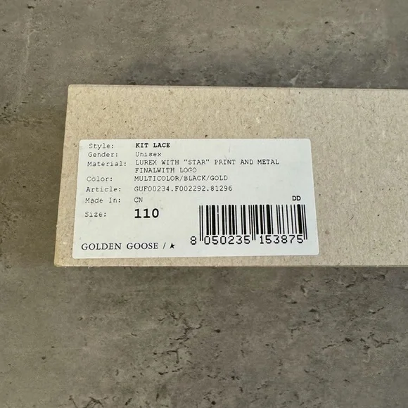 Golden Goose Black and Rainbow Metallic Star Laces - Picture 5 of 5